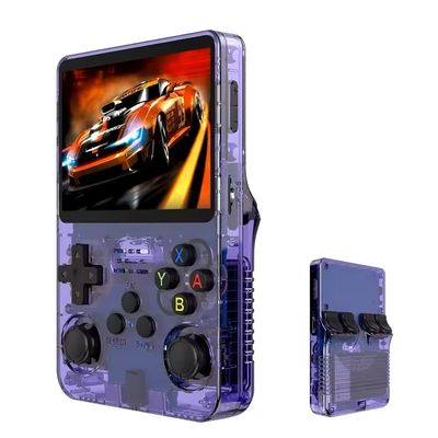 Handheld Game Console,3.5-Inch IPS Screen Retro Gaming Console,15000 Classic Games, 3500mAh,20Mainstream Emulator,Built-in 64GB TF Card, Support HDMI and TV Output, Classic Game Play (Purple)