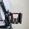 360 Degree Rotating Pushchair Water Cup Holder with Phone Holder Bottle Holders Bear Pattern Wheelchair Drinks Bracket view 4