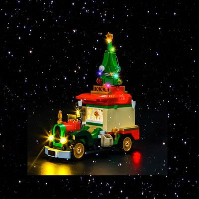 Brick Shine Light Kit for Santa's Delivery Truck 40746 (Model Set is not Included) (Classic)