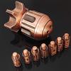 Roulette Dice Spinner for DND Dice Set, 7 Metallic Polyhedral D&D Dice with Gift Case for DND Game, RPG Role Playing Table Game Gifts (Copper) view 2