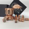 Roulette Dice Spinner for DND Dice Set, 7 Metallic Polyhedral D&D Dice with Gift Case for DND Game, RPG Role Playing Table Game Gifts (Copper) view 3