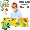 Nukids Puzzle Racer Kids Car Track Play Set, Toys for 3-6 Year Old Boys, Dinosaur Theme, 15PCS view 1