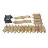 Wooden Train Track Railway Construction Set Track Expansion Building Kit Party Favors Railway Accessories for Preschool, Small 8 Shape view 2