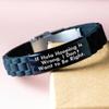 Encouraging Hula Hooping Is My Love Language Funny Glide lock Clasp Black Stainless Steel Silicone Hula Hooping Gifts for Friends and Family on Christmas view 3