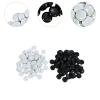 100x Go Board Game Chess Pieces Melamine Stones Strategy Game Classic Black and White Flat Beads Board Game for Adults Family, 1.8cm view 2