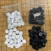 100x Go Board Game Chess Pieces Melamine Stones Strategy Game Classic Black and White Flat Beads Board Game for Adults Family, 1.8cm view 3