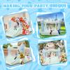 AKSPORT Inflatable Bounce House,White Castle Bounce House for Kids 3-6 Indoor & Outdoor Inflatable Bouncer House with Slide & Air Blower & Balloons for Kids Birthday Party,Wedding Party view 4