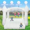 AKSPORT Inflatable Bounce House,White Castle Bounce House for Kids 3-6 Indoor & Outdoor Inflatable Bouncer House with Slide & Air Blower & Balloons for Kids Birthday Party,Wedding Party view 2