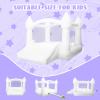 AKSPORT Inflatable Bounce House,White Castle Bounce House for Kids 3-6 Indoor & Outdoor Inflatable Bouncer House with Slide & Air Blower & Balloons for Kids Birthday Party,Wedding Party view 3