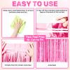 22Pcs Cute Dollhouse Party Decorations, Purple Pink 3.3x8.2ft Tinsel Foil Fringe Curtains Banners and Multicolour Balloons for Cartoon Theme Birthday Decorations Boys and Girls Party Supplies view 4