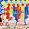 24Pcs Cartoon Hedgeho Birthday Party Decorations, Red Blue Yellow 3.3x8.2ft Tinsel Foil Fringe Curtains Banner and Balloons for Anime Theme Birthday Decorations Boys and Girls Party Supplies view 2