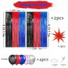 23Pcs Anime Spider Birthday Decorations, Red Black Blue 3.3x8.2ft Tinsel Foil Fringe Curtains Banners and Cobweb Balloons for Spider Theme Birthday Party Decorations Boys and Girls Party Supplies view 3