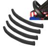 YWBL-WH Stroller Handle Cover PU Leather 4pcs Set, Stroller Handle Sleeve, Zipper Design, Providing Grip, Full Protection, with Easy Installation and Removal, for Most Strollers (Black) view 3