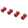 Alomejor 4Pcs RC Wheel Hex Spacers Stable Lightweight Easy Installation Improve Stability for 12mm RC Vehicles (Red) view 2