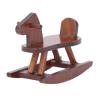 Miniature Wooden Horse, 1:12 Scale Doll House Rocking Horse Doll House Wooden Rocking Simulation Cockhorse for Accessory (Brown) view 2