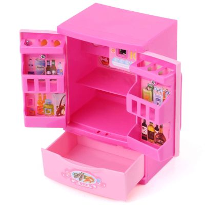 SPYMINNPOO Mini Refrigerator Toy, Bright Vivid Colors ABS Plastic Light Turns On, Toy for Kids, Children Role Play