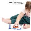 PHENOFICE 2sets Miniature Forklift and Platform Cart Dollhouse Construction Tool Models for Layouts Realistic Moving Tool Toys view 3