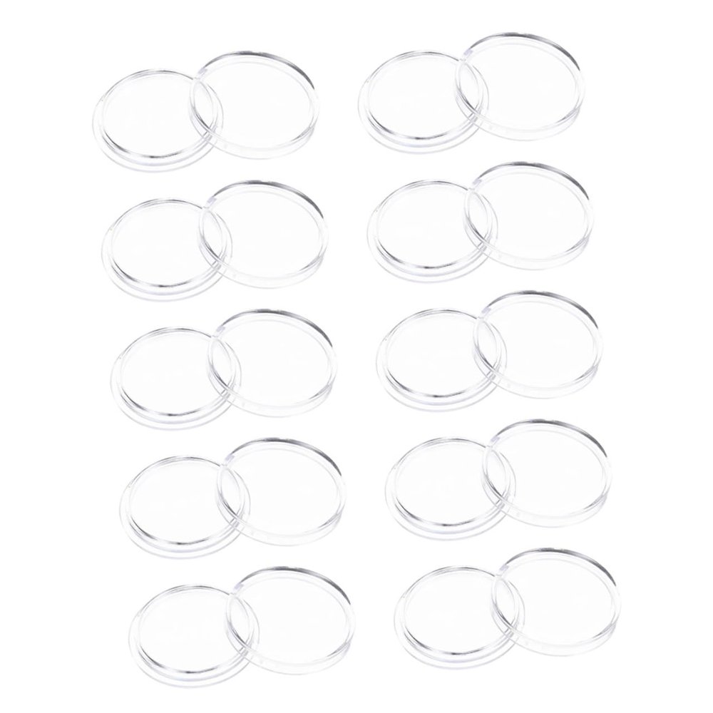 AUTSUPPL 100pcs Coin Capsules for Pennies Coins Holders Professional Protectors Portable Cases