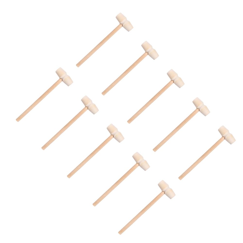 PRETYZOOM 25pcs Mini Mallet Set Solid Wood Mini Hammers for Crab and Cake Lightweight Wooden Beat Hammers for Crafts and Cooking
