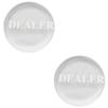 TOBBOMEY 2pcs Professional Poker Button Transparent Game Accessory for Easy Visibility at Tournaments and Card Wear-Resistant Design for Enhanced view 1