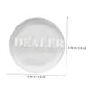 TOBBOMEY 2pcs Professional Poker Button Transparent Game Accessory for Easy Visibility at Tournaments and Card Wear-Resistant Design for Enhanced view 2