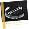 TOBBOMEY 2pcs Professional Poker Button Transparent Game Accessory for Easy Visibility at Tournaments and Card Wear-Resistant Design for Enhanced view 4