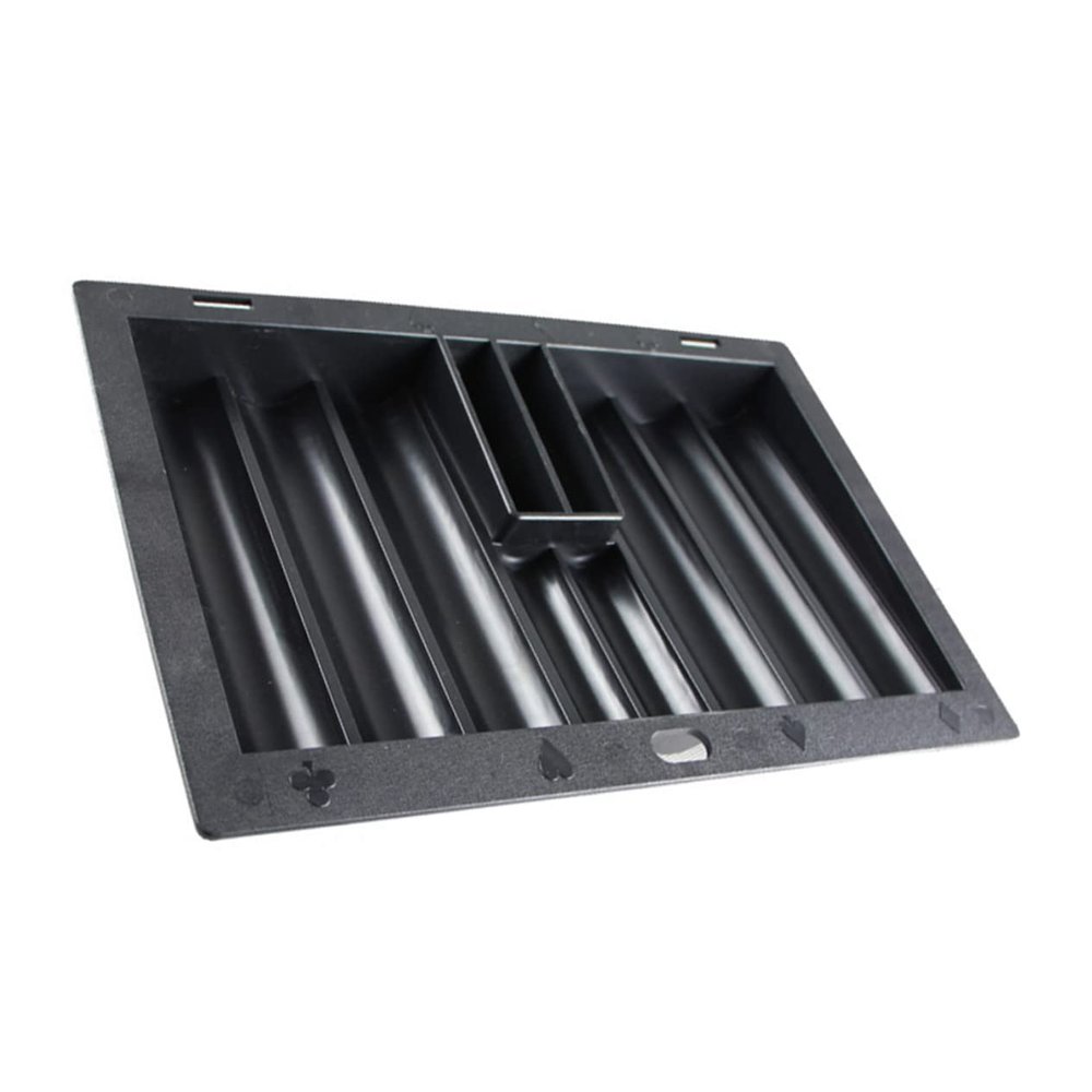 GARVALON Poker Chip Tray for Organized Storage Plastic Poker Chip Holder for Game Tables and Tournaments Compact Design for Easy Use and Transport