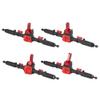 4Pcs Aluminum Rear Upper Link Riser Anti-Squat Mount Compatible with 1/10 RC Crawler II AR44 Chassis DIY 90046 Upgrade(RED) view 3