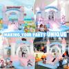 AKSPORT Inflatable Bounce House for KidsMacaron Bouncy Castle with Air Blower & Slide & Large Ball Pool for Birthday Party, Wedding, Gift, Indoor & Outdoor11.8FT*8.2FT*8.5FT view 2