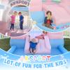 AKSPORT Inflatable Bounce House for KidsMacaron Bouncy Castle with Air Blower & Slide & Large Ball Pool for Birthday Party, Wedding, Gift, Indoor & Outdoor11.8FT*8.2FT*8.5FT view 3