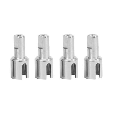 4 Pack Metal Differential Cups Upgrade Parts Compatible with 144001 144002 144010 124007 124016 124017 124018 124019 RC Vehicles(Silver)