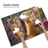 1000 Piece Jigsaw Puzzles for Adults Funny Cat Tiger Painting Rose Art Gift view 3