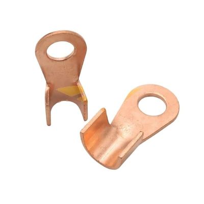 POWTAXBJGD Wire Terminal OT Type 100A 150A 200A 250A 300A 400A 500A Red Copper Nose Lugs Crimp Open Mouth Cable End Connector Splice(10 Pieces,OT-500A)