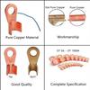 POWTAXBJGD Wire Terminal OT Type 100A 150A 200A 250A 300A 400A 500A Red Copper Nose Lugs Crimp Open Mouth Cable End Connector Splice(10 Pieces,OT-500A) view 2