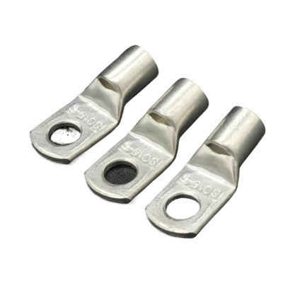 POWTAXBJGD SC Type Wire Nose Terminal Bare Copper SC6 SC10 SC16 SC25 Battery Block Lugs Hole ID 6mm 8mm 10mm Crimp DTGA Cable Connector(SC25-12,150pcs)
