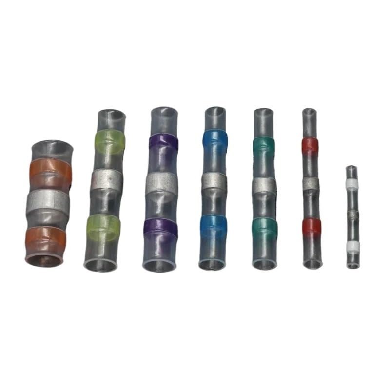 POWTAXBJGD Solder Seal Wire Connectors 3:1 Shrinkage Rate Waterproof Electrical Cable Terminals Heat Shrink Tube Electrical Butt Splice(6-7cm,500pcs)