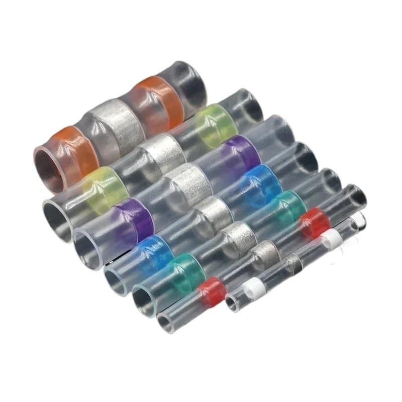 POWTAXBJGD 50~500pcs Solder Seal Wire Connectors Waterproof 3:1 Heat Shrink Insulated Wire Terminals Electrical Butt Splice(9,500pcs)