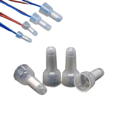 POWTAXBJGD 10~1000pcs CE Type CE-1 CE-2 CE-5 CE-8 Wire Terminal Pressure Line Nylon66 Closed End Cap Connector Car Cable Crimp Splice(CE-1,1000 Pieces)