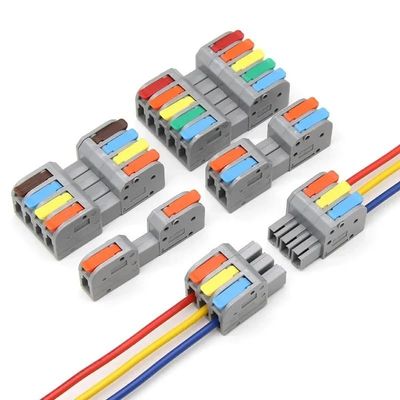 POWTAXBJGD Docking Quick Wire Connector Compact Electrical Wiring Connectors Push-in Butt Conductor Terminal Block(DF2604D-3,20pcs)