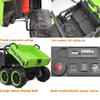 24V 2 Seater Ride On Dump Truck 6 Wheels with Electric Dump Bed, Electric UTV with Remote Control, Shovel, Pull Bow, Music Player for Girls or Boys or Girls-Green view 4