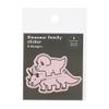 Elcomune STC-036 Die Cut Sticker Dinosaur Parent and Child Triceratops view 1
