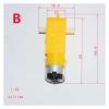 130 DC 3V-6V 3.7V 5V Single Dual Shaft TT electronic starter Slow Speed Engine Smart Car Robot Gear electronic starter Chassis Four Drive Toy Car MOICEYHF(B(70rpm)) view 3