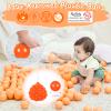 Realhaha Pit Balls for Toddlers Ball Pit, BPA Free Plastic Balls 2.4 Inch for Babies for Boys Girls, Kid Accessories for Bounce House, 100 (Orange) view 3