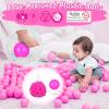 Realhaha Pit Balls for Toddlers Ball Pit, BPA Free Plastic Balls 2.4 Inch for Babies for Boys Girls, Kid Accessories for Bounce House, 100 (Pink) view 2