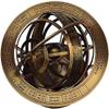 Antique Brass 11" Armillary Sphere Globe Astrolabe Zodiac Engraved Celestial Globe Wooden Base view 4