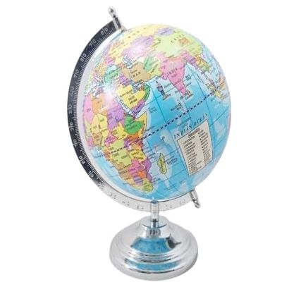 Blue Color Educational World Map Rotating Earth Globe Handmade Vintage Collectible Classy Desk Decoration Office Gift