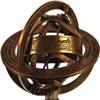 5" Nautical Brass Armillary Sphere World Globe Rosewood Base Table Decor Gift view 3