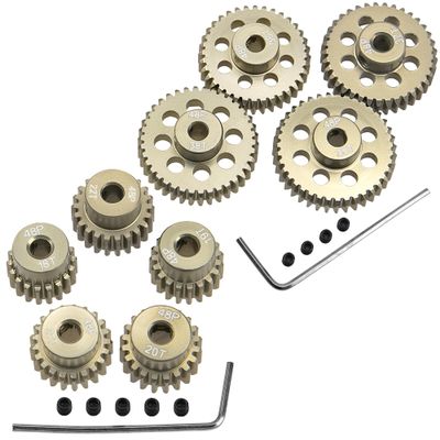 7075 Aluminum Alloy 48P 3.175mm Pinion Gear Sets 18T 19T 20T 21T 22T Motor Gears Fit 3.175mm (1/8-Inch) Shaft & 7075 Aluminum Alloy 48P 3.175mm Pinion Gear Sets 36T 37T 38T 39T Motor Gears Fit 3.175mm