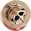 8" Brass Armillary Sphere Astrolabe On Wooden Base Maritime Nautical & Collectible view 1