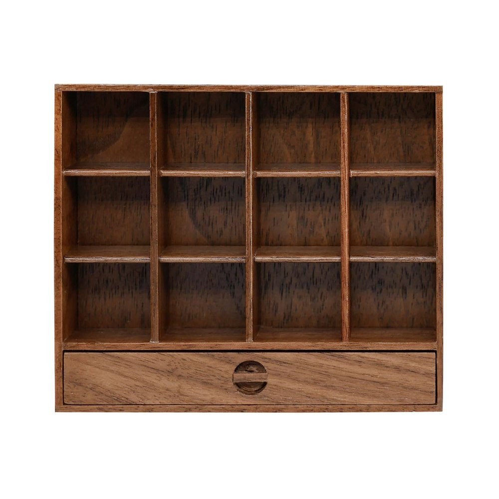 1:12 House Cabinet Bookcase Shelf House Furniture Toy Miniature Storage Cupboard Decor